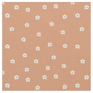 Tissu Playful Halloween flower pattern with retro smilin