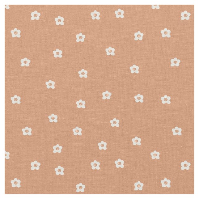 Tissu Playful Halloween flower pattern with retro smilin (Fermer)