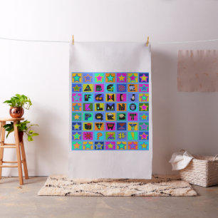 Tissu Playmat de chambre pour enfants ou couette Alphabe