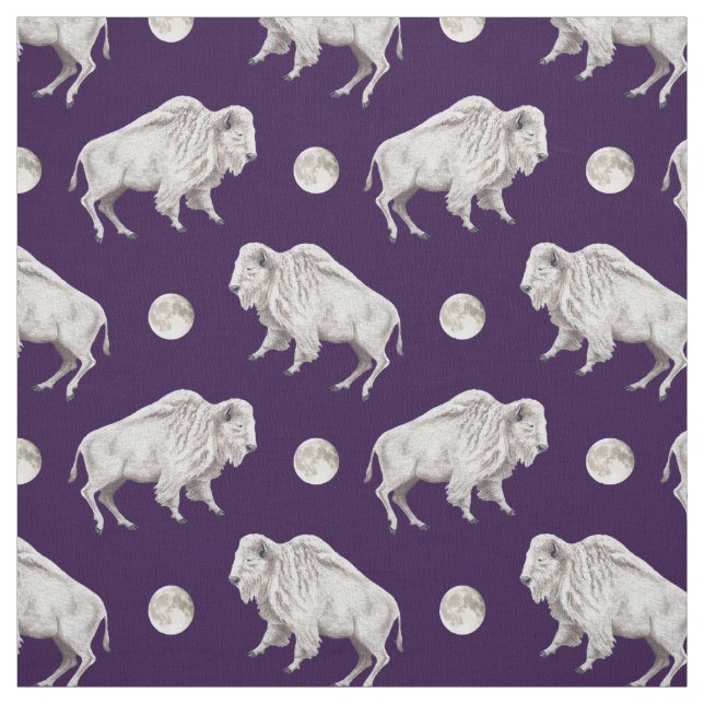 Tissu Pleine lune blanche de blanc de Buffalo (Échantillon)