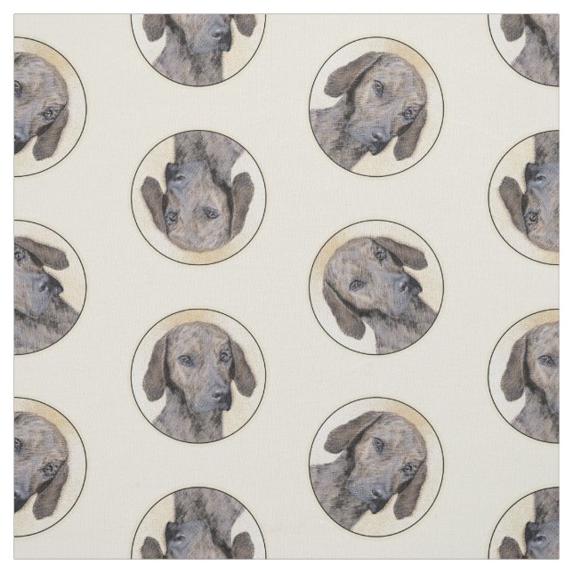 Tissu Plott Hound Peinture Brindle Cute Original Chien A (Échantillon)