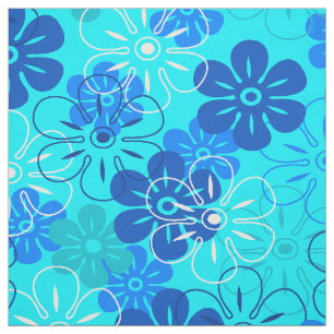 Tissu Pluie de fleurs Floral Rétro Hawaïen