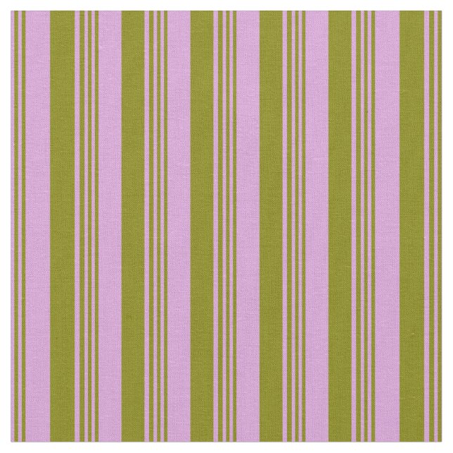 Tissu Plum et bandes de couleur verte (Fermer)
