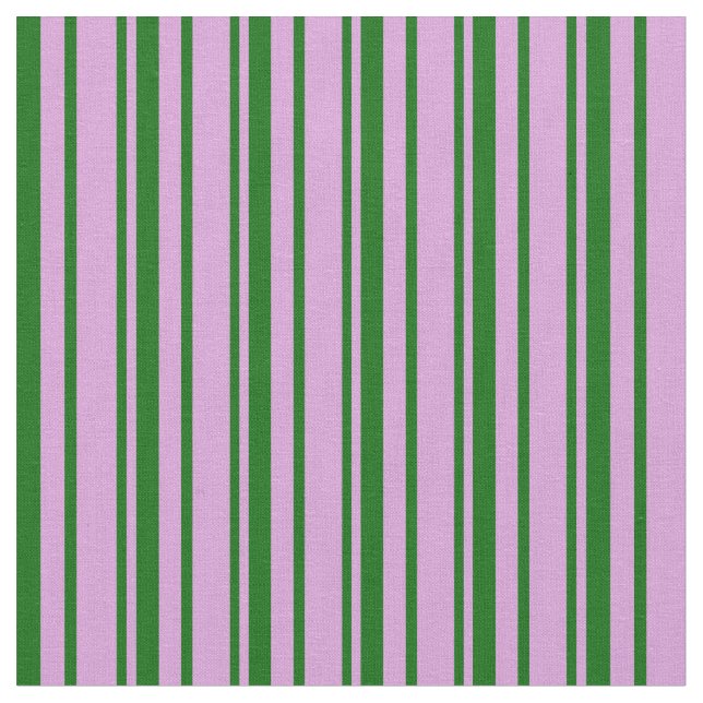 Tissu Plum et vert foncé Lignes Motif (Fermer)