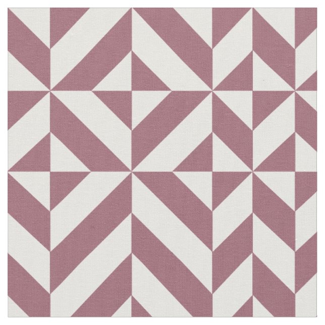 Tissu Plum Geometric Deco Cube Pattern (Fermer)