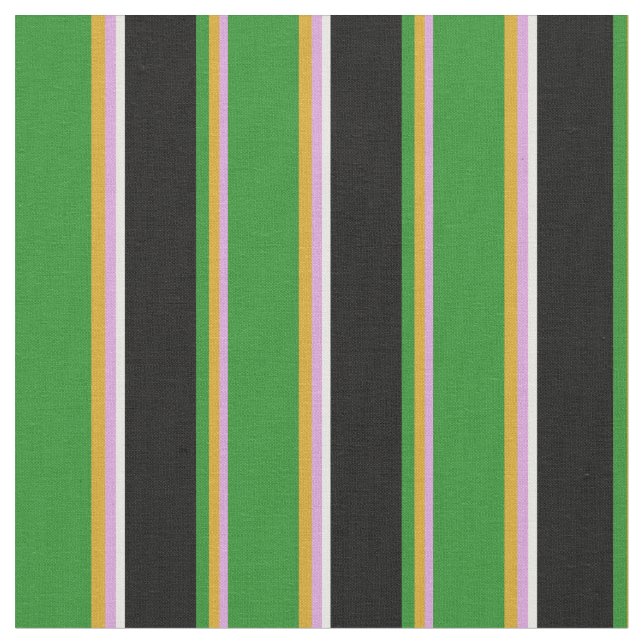 Tissu Plum, Goldenrod, Forest Green, Black & White (Fermer)