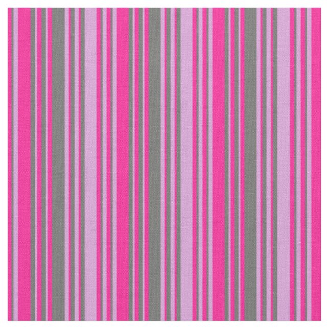 Tissu Plum, Gris Dim et Motif Rosé Profond (Fermer)