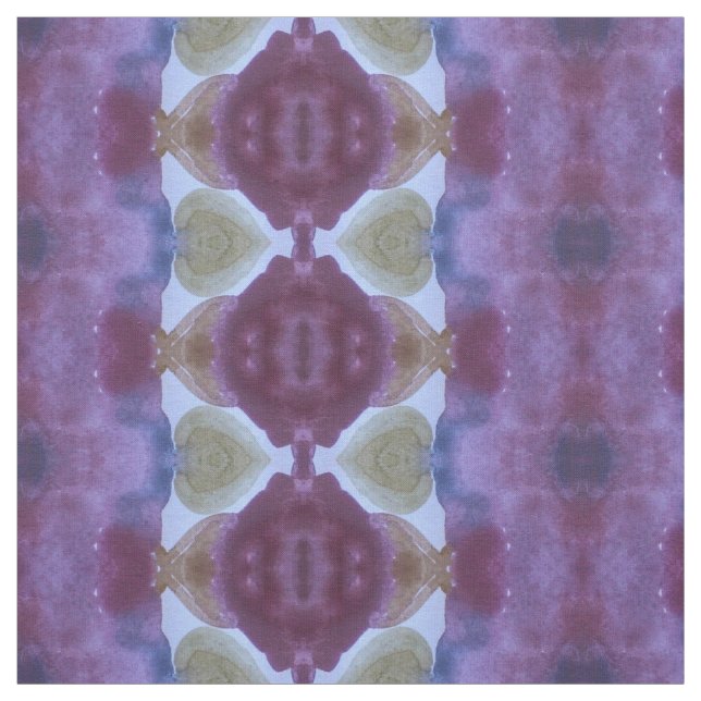 Tissu Plum pourpre foncé et vert olive (Échantillon)
