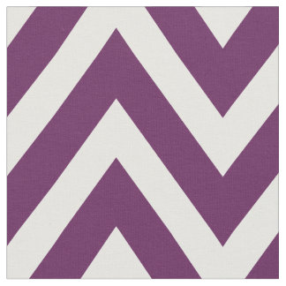 Tissu Plum violet moderne Chevron Grande échelle
