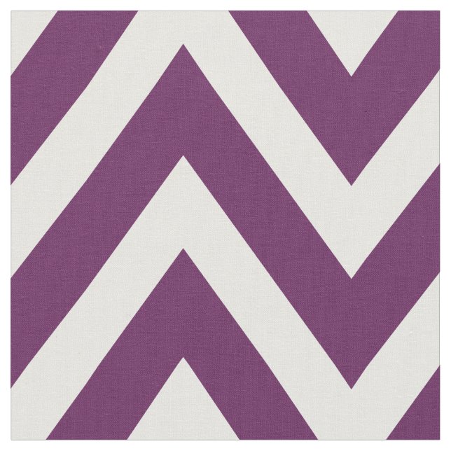 Tissu Plum violet moderne Chevron Grande échelle (Fermer)