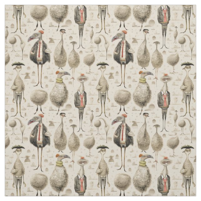 Tissu Plumes de fantaisie : Whimsy Ostrich (Échantillon)