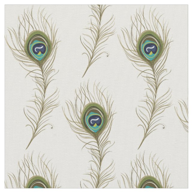 Tissu Plumes de paon (Fermer)