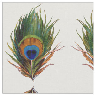 Tissu Plumes de paon