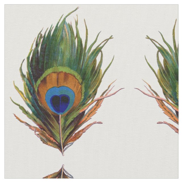 Tissu Plumes de paon (Fermer)