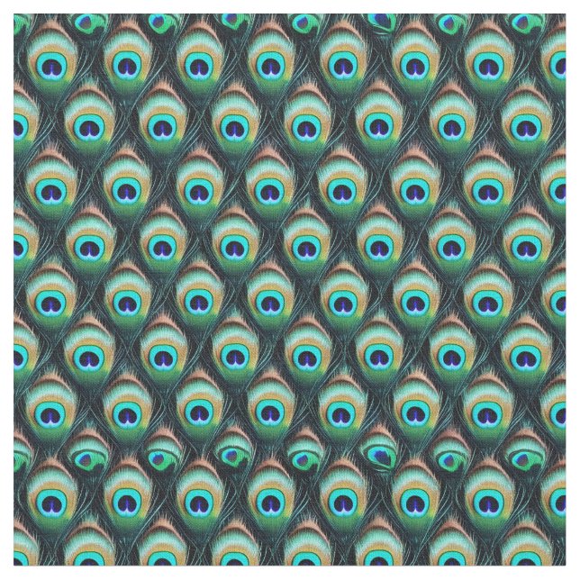 Tissu Plumes de paon - 2 (Fermer)