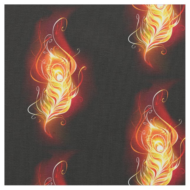 Tissu Plumes de paquetage de feu (Fermer)