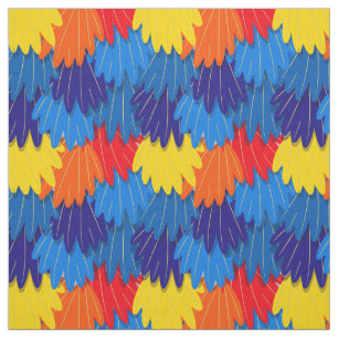 Tissu Plumes de perroquet Scarlet Macaw Motif