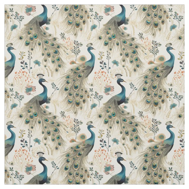 Tissu Plumes d'Imaginaire : Whimsy Peacock (Échantillon)