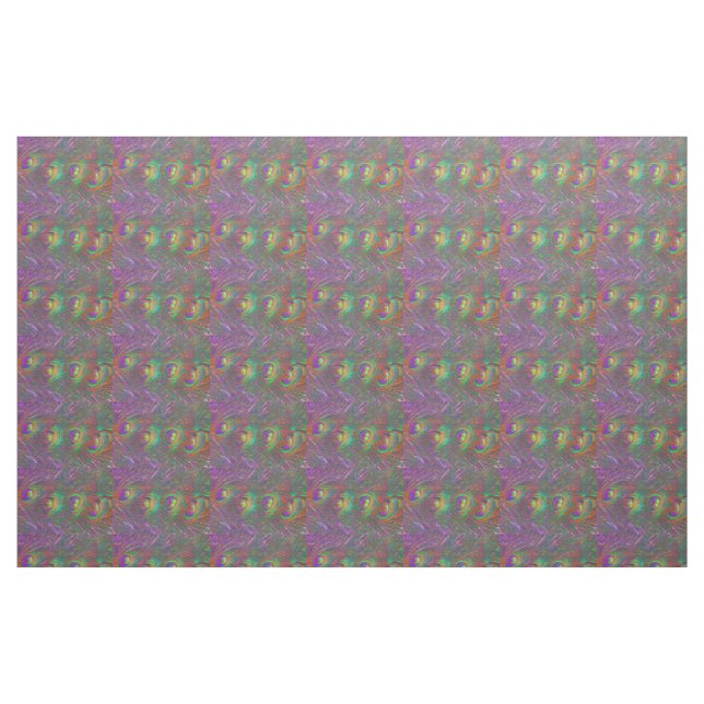 Tissu Plumes Peacock Tinsel de Noël (Fat Quarter)