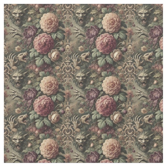 Tissu Plus fort que les fleurs - Carrelage Gothique (Fermer)