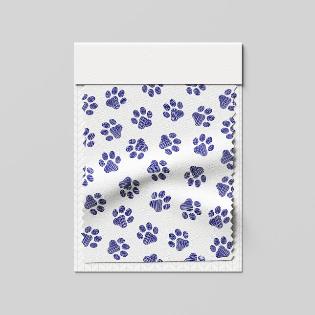 Tissu Poches de Doodle, Paws de Chien, Paws Bleus de Mar (Créateur téléchargé)