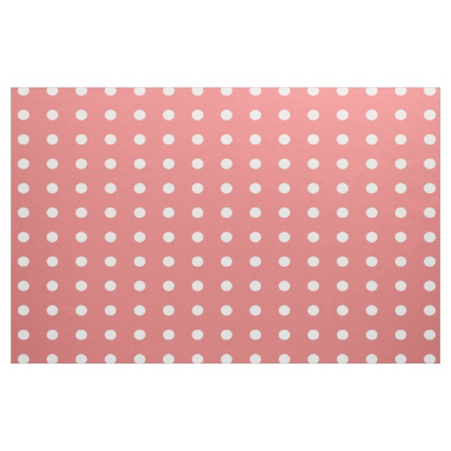 Tissu Point de polka de corail (Yard)