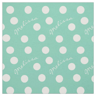 Tissu Point de polka fait sur commande de nom et de