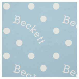 Tissu Point de polka léger nommé personnalisé de bleu