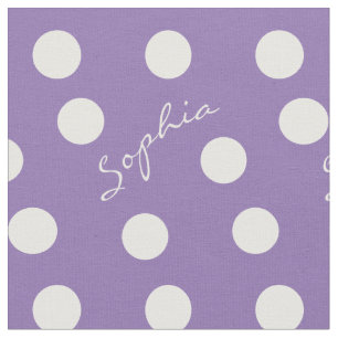 Tissu Point de polka pourpre nommé fait sur commande de