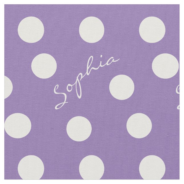 Tissu Point de polka pourpre nommé fait sur commande de (Fermer)