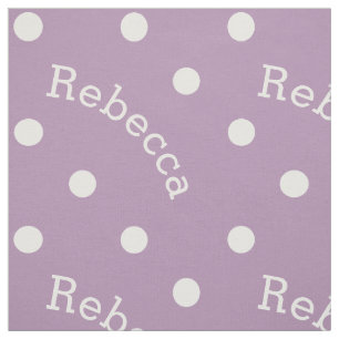 Tissu Point de polka pourpre personnalisé de lavande