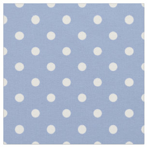 Tissu Point Polka Bleu et Blanc Sérénité
