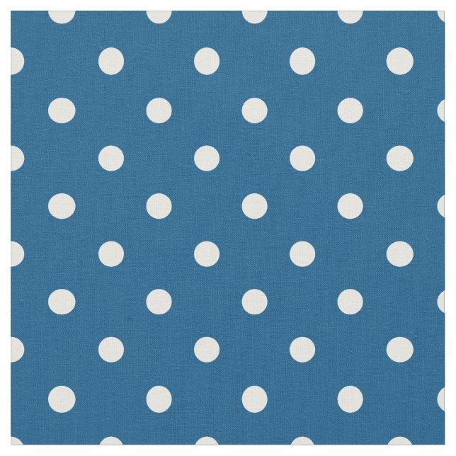 Tissu Point Polka bleu et blanc Snorkel (Fermer)