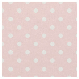 Tissu Point Polka Rose Quartz rose et blanc