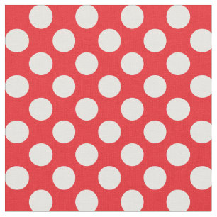 Tissu Pointe blanc et rouge