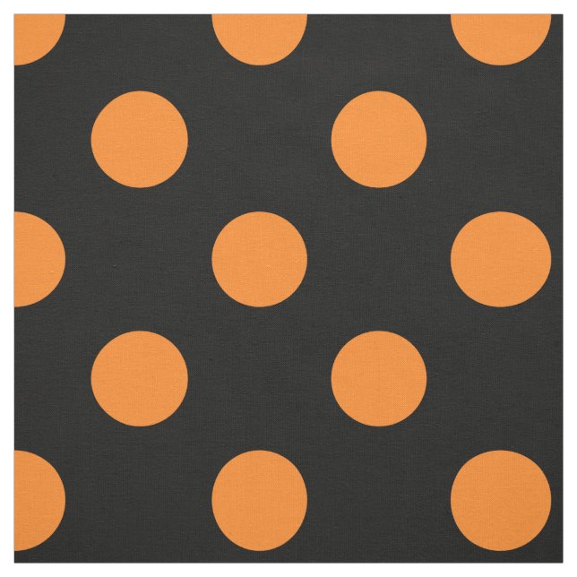 Tissu Pointe Polka noir d'Halloween (Échantillon)