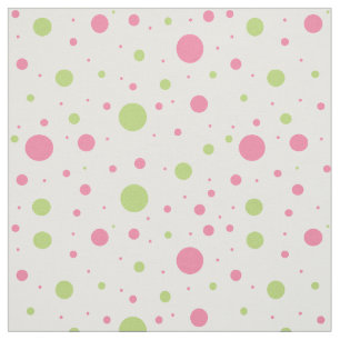 Tissu Pointe rose vert Polka Conception géométrique