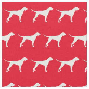 Tissu Pointeur Chien Silhouette Animal Rouge