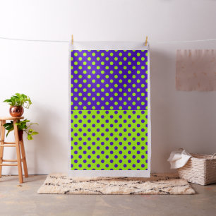 Tissu Points bleus et verts
