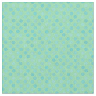 Tissu points bleus, verts, turquoise clair et aigue-mari