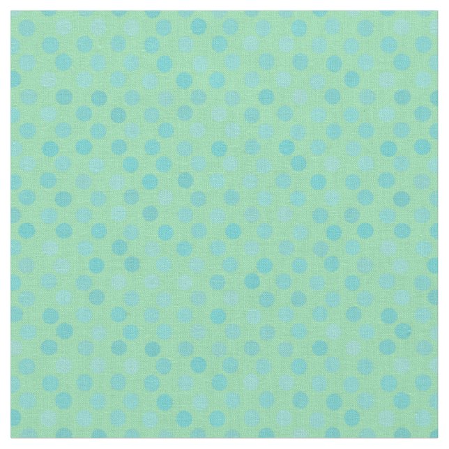 Tissu points bleus, verts, turquoise clair et aigue-mari (Fermer)