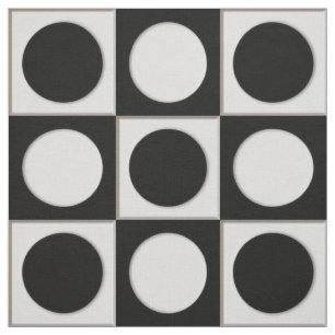 Tissu Points & Carrés / noir blanc + vos idées