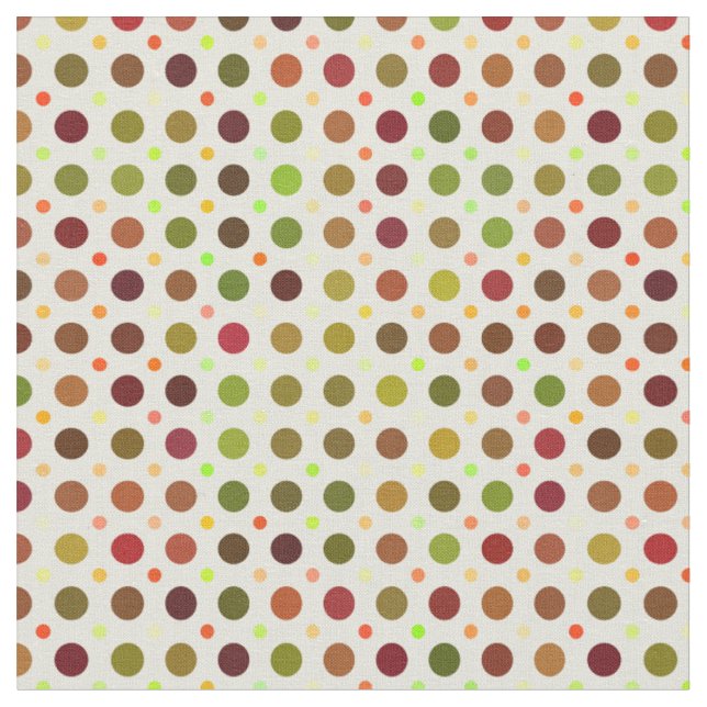 Tissu points colorés d'automne (Fermer)
