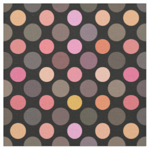 Tissu points colorés sur fond noir