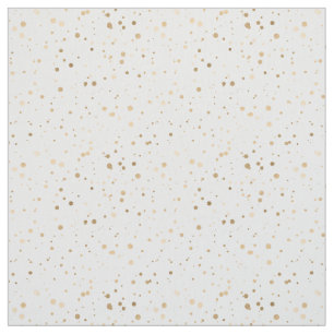 Tissu Points Confetti Faux Métallic Gold