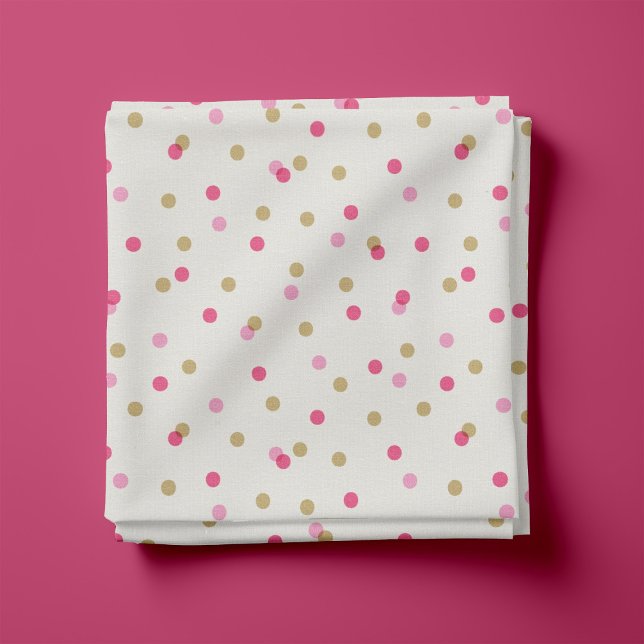 Tissu Points Confetti rose et or (Créateur téléchargé)