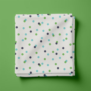 Tissu Points Confetti Vert et Turquoise de la Marine