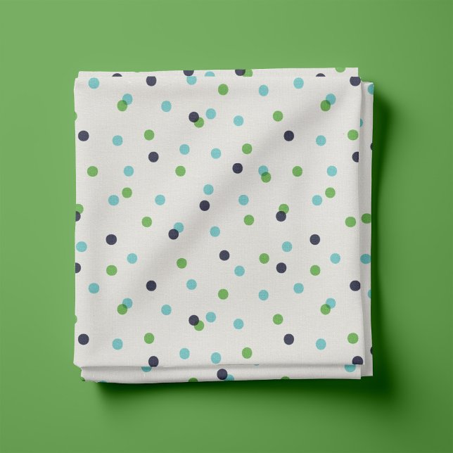 Tissu Points Confetti Vert et Turquoise de la Marine (Créateur téléchargé)