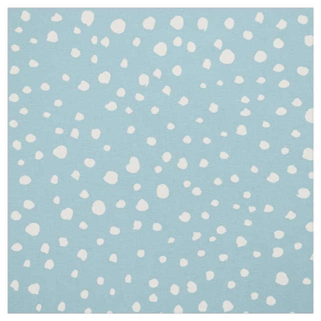 Tissu Points Dalmatiens Bleus, Points Dalmatiens, Impres (Échantillon)