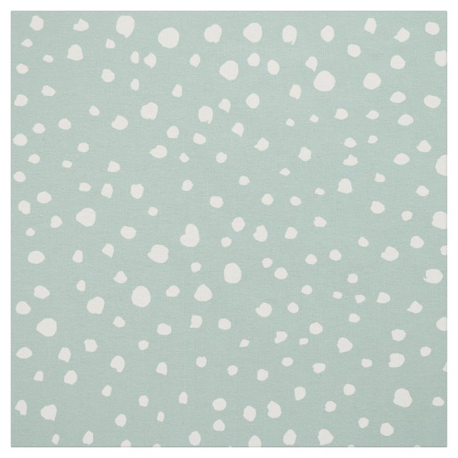 Tissu Points Dalmatiens verts, Points Dalmatiens, Pots D (Échantillon)